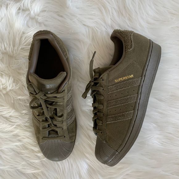 adidas superstar khaki green